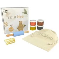 Fühlmäuse Knetbox Baustelle - 4 Dosen a 180 g und Zubehör von TrendAlliance GmbH