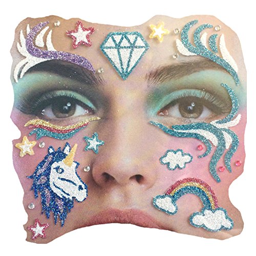 Gesichts Tattoo Face Art Halloween Karneval Einhorn von TrendandStylez