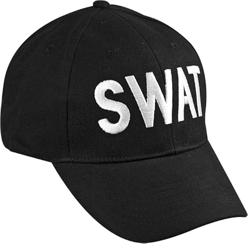 TrendandStylez SWAT Cap, Kappe, Mütze verstellbar für Erwachsene, schwarz Karneval, Fasching von TrendandStylez