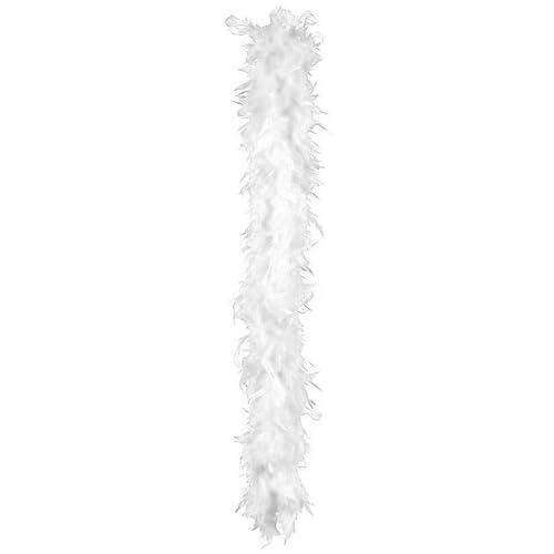 Trendandstylez Federboa 180cm Federschal 50g Karneval Boa 11 Farben (Weiss) von TrendandStylez