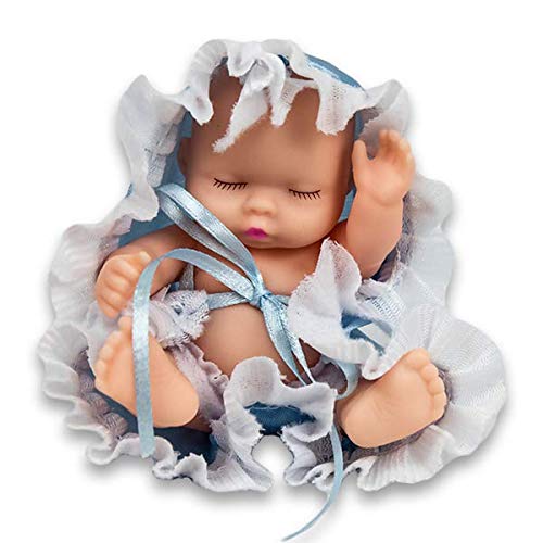 Trendario Babypuppe - Mini Spielzeugpuppe für Kinder - Puppe mit Stoffwindel Junge und Mädchen - Spielzeug Baby in Kugel (Junge) von Trendario