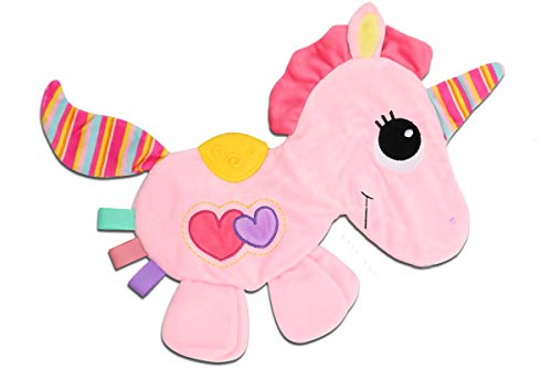 Trendario Knistertuch Baby - für Jungen und Mädchen - Dino/Einhorn Schnuffeltuch Kuscheltuch Knistertücher für Babys (Einhorn) von Trendario