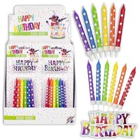 Geburtstagskerzen Deko-Set, in Regenbogen-Farben, 13-teilig, 12 Sets im Großpack Geburtstagskerzen Deko-Set, in Regenbogen-Farben, 13-teilig, 12 Sets im Großpack von Trendhaus Handelsgesellschaft mbH