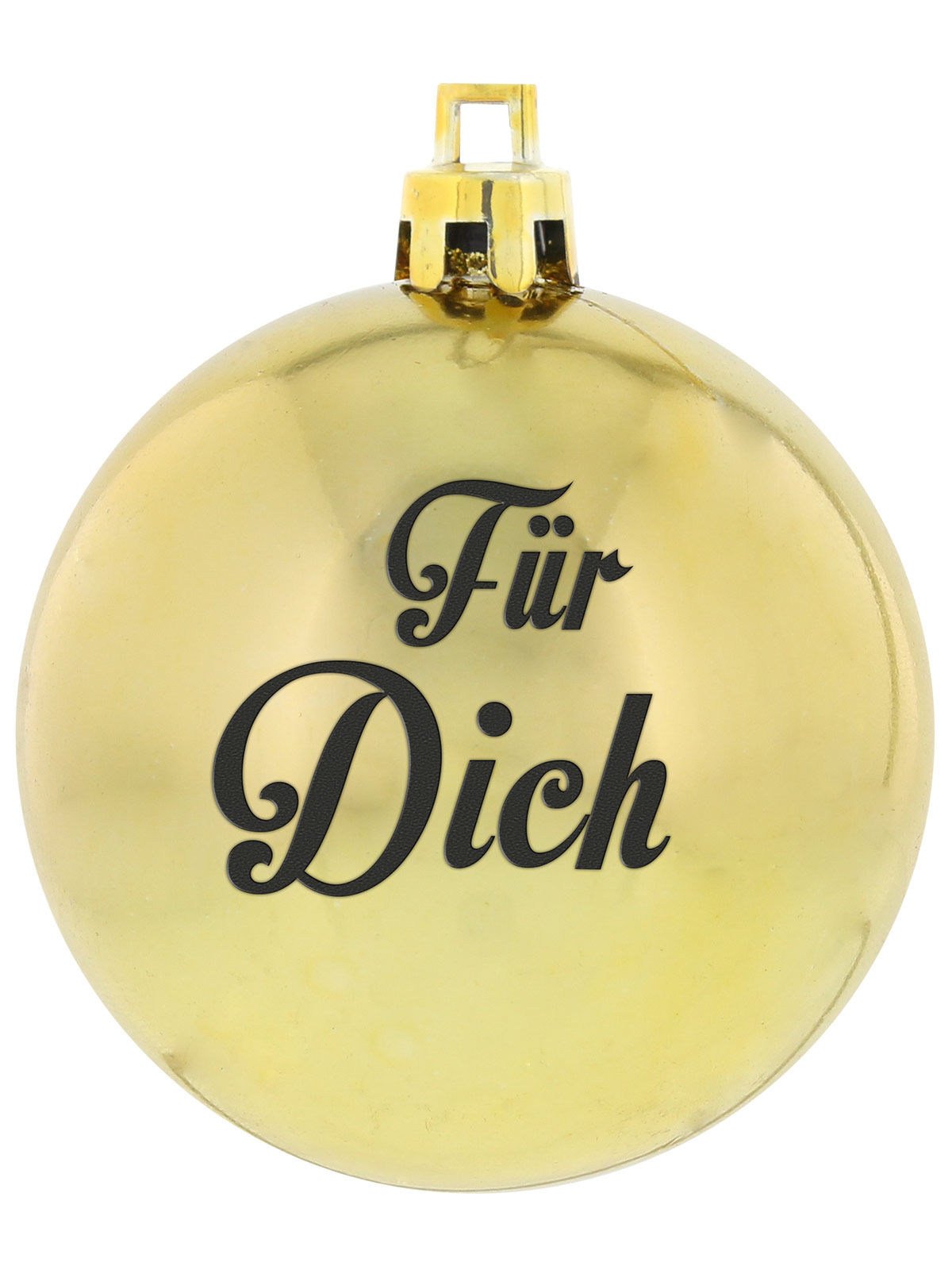 Geschenk-Weihnachtskugel 'Für dich' mit Schlitz für Geldscheine gold 7cm Geschenk-Weihnachtskugel 'Für dich' mit Schlitz für Geldscheine gold 7cm von Trendimport - KF