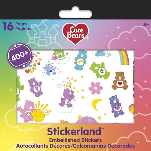 Care Bears-Stickerland Multi-Substrat-Aufkleberblock, 16 Seiten, 16 Stück von Trends International