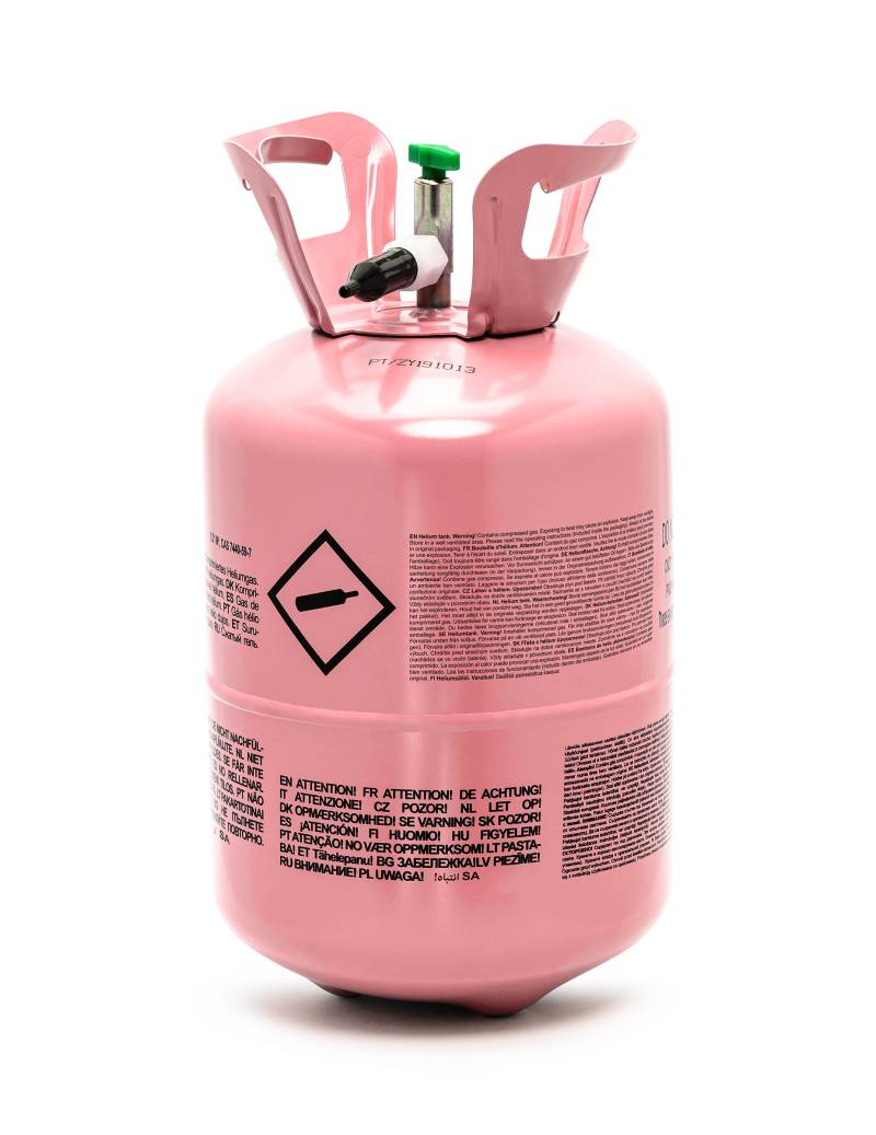 Helium-Flasche 250 l für 21-50 Latex-Luftballons grün von UNIQUE