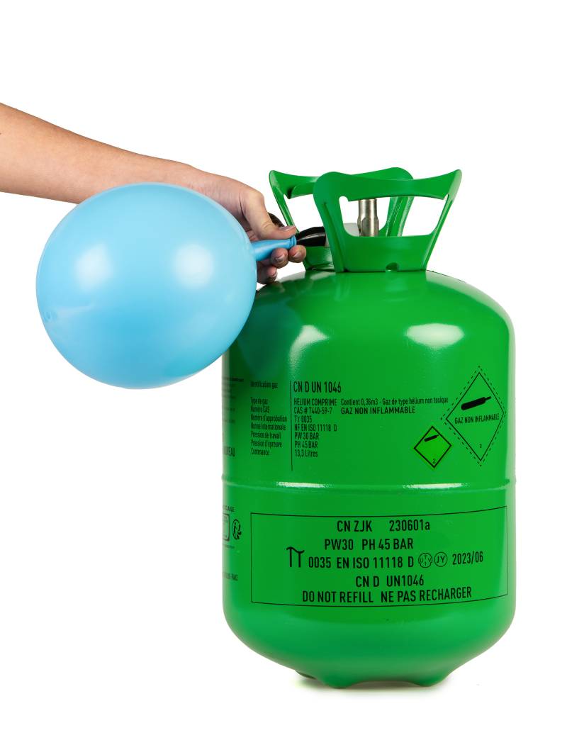 Heliumflasche Luftballonzubehör grün-schwarz-silber 400 l von UNIQUE