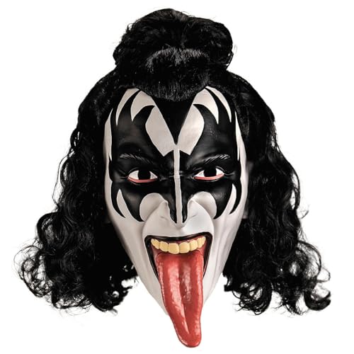 Trick Or Treat Studios Kiss Deluxe Demon Adult Mask | Kiss Costume Accessories Standard, Schwarz, Standard von Trick Or Treat Studios