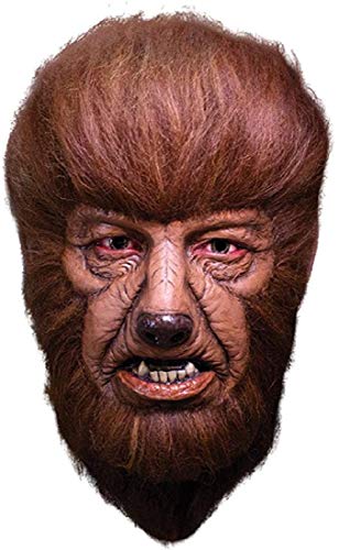 Trick or Treat Studios Wolf Man Maske Lon Chaney Jr Classic Original Offiziell lizenziert braun von Trick Or Treat Studios