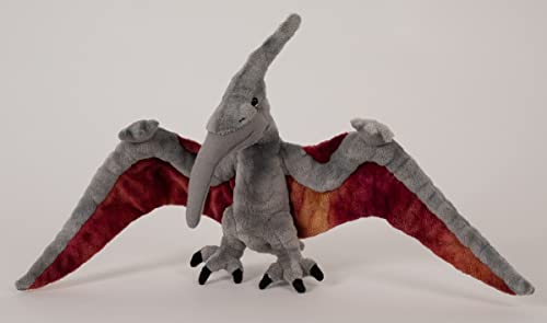 Flugsaurier 45 cm, grau dunkelrot, Plüschtiere Kuscheltiere Stofftiere Flugdino Dinosaurier Dinos, Urvogel Pteranodon von Buosha