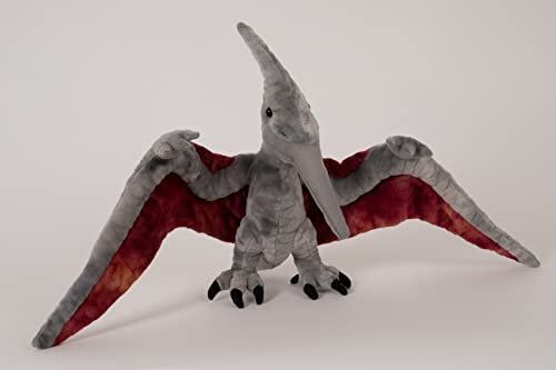 Trigon Flugsaurier 60 cm, grau dunkelrot, Plüschtiere Kuscheltiere Stofftiere Flugdino Dinosaurier Dinos, Urvogel Pteranodon von Trigon