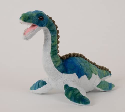 Trigon Schwimmdino 25 cm, grau blau, Plüschtiere Kuscheltiere Stofftiere Dinosaurier Dinos, Plesiosaurus, DRO-11SL01 von Trigon