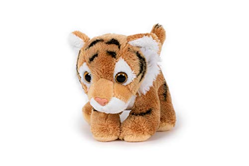 Stofftier Tiger, braun, 13 cm Kuscheltier Plüschtier, Wildtier Zootier Raubkatze Softplüsch von Bskeye