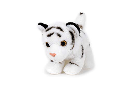Stofftier Tiger, weiß, 12 cm Kuscheltier Plüschtier, Wildtier Zootier Raubkatze Softplüsch von Trigon