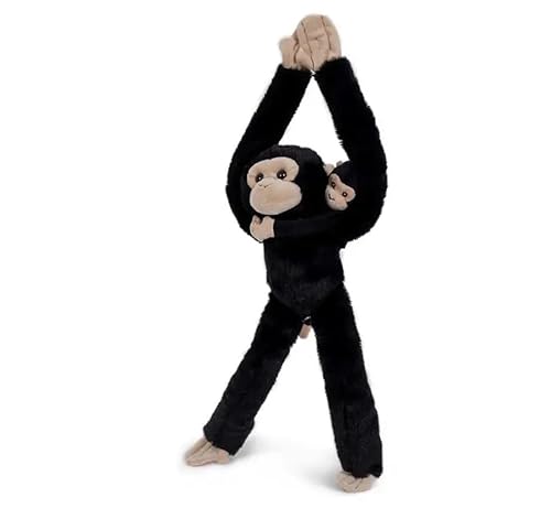 Trigon Plüschtier AFFE, 54 cm, Schimpanse mit Baby, Hängeaffe Affen Hängeaffen Kuscheltier Stofftier Magnet von Trigon