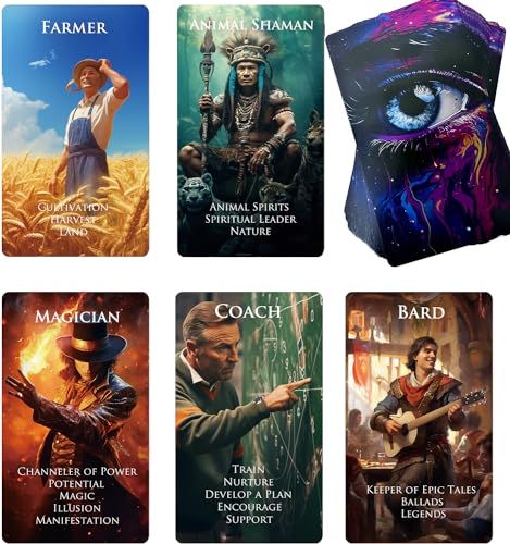 Trikendou The Character Oracle Cards Deck – Tarotkarten für Who-Fragen, Anfänger-Orakel-Deck, folierte Orakelkarten mit Bedeutung auf ihnen – 78 Rollenkarten Trikendou The Character Oracle Cards Deck – Tarotkarten für Who-Fragen, Anfänger-Orakel-Deck, folierte Orakelkarten mit Bedeutung auf ihnen – 78 Rollenkarten von Trikendou