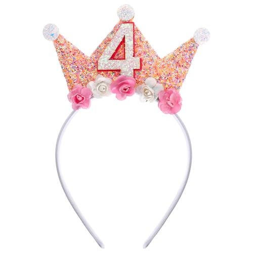 Trinkrittey 4 Jahr Geburtstagskrone, Krone Geburtstag 4 Jahre Mädchen, Krone Stirnband Party Kopfschmuck für Mädchen Geburtstag Krone Geburtstag Mädchen, für Geburtstag Party Dekorationen Trinkrittey 4 Jahr Geburtstagskrone, Krone Geburtstag 4 Jahre Mädchen, Krone Stirnband Party Kopfschmuck für Mädchen Geburtstag Krone Geburtstag Mädchen, für Geburtstag Party Dekorationen von Trinkrittey