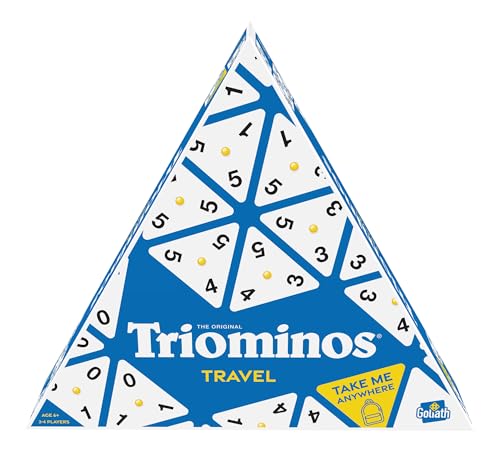 Triominos Travel, Brettspiel ab 6 Jahren, Gesellschaftsspiele für 2 bis 4 Spieler von Goliath