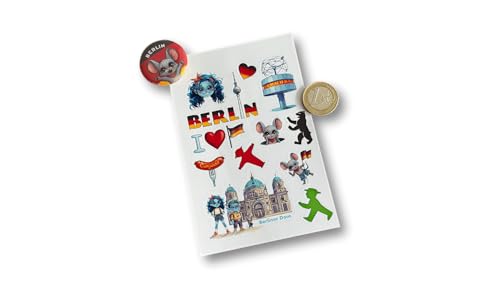 TripLeap Berlin Alexanderplatz Souvenir Set - Stickerbogen und eine passende Sammelnadel. von TripLeap