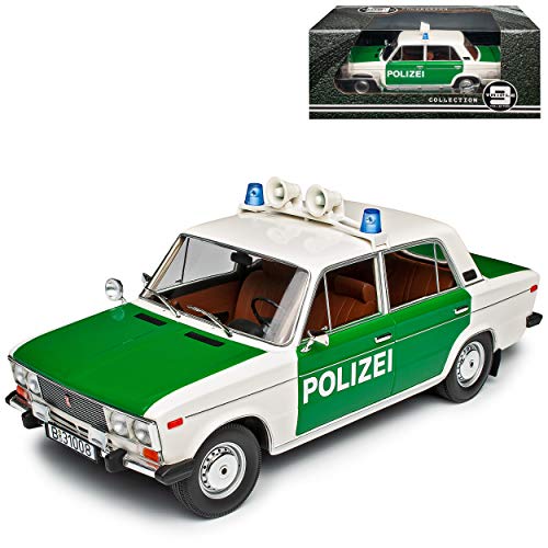 Lada 2106 1600 Limousine Grün Weiss Polizei BRD Deutschland 1979-2012 1/18 Triple 9 Modell Auto von Triple9