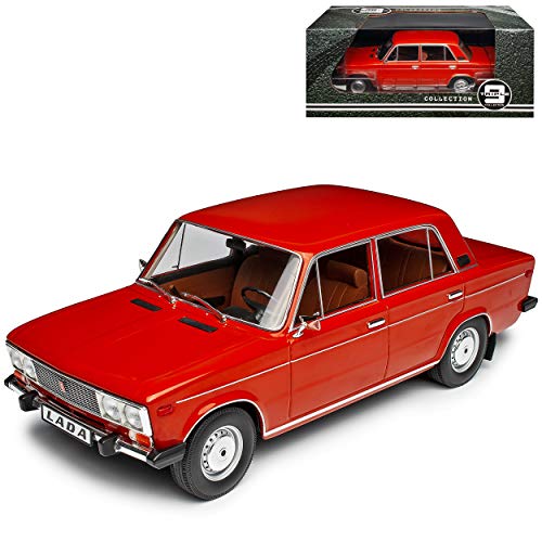 Lada 2106 1600 Limousine Rot Orange 1979-2012 1/18 Triple 9 Modell Auto mit individiuellem Wunschkennzeichen von Triple9