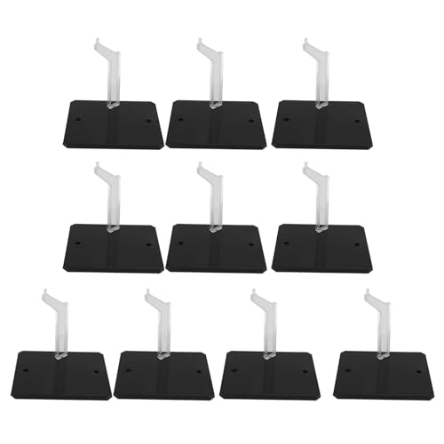 10-teiliger Actionfigurenständer, Vielseitiger und Tragbarer Actionfiguren-Ausstellungsständer, Stabile Basis für HG für 1/144 Spielzeug (Black) von Trisar