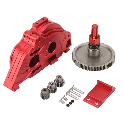 RC Accelerate Getriebegehäuseabdeckung, Einfache Installation, Hochfeste RC-Getriebeabdeckung für SENTON Granite Typhon 1/10 RC Car (Rot) von Trisar