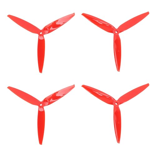Trisar 3-Blatt-Propeller, Leichte RC-Propeller für 8-Zoll-FPV (Rot) von Trisar