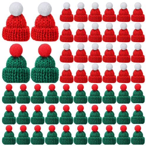 Trisoye 150 Stück Süße Puppenmützen, Weihnachtsstrickmütze, Wollgarn, Mini-Zylinder zum Basteln, Kleine Strick-Haar-Accessoires Trisoye 150 Stück Süße Puppenmützen, Weihnachtsstrickmütze, Wollgarn, Mini-Zylinder zum Basteln, Kleine Strick-Haar-Accessoires von Trisoye