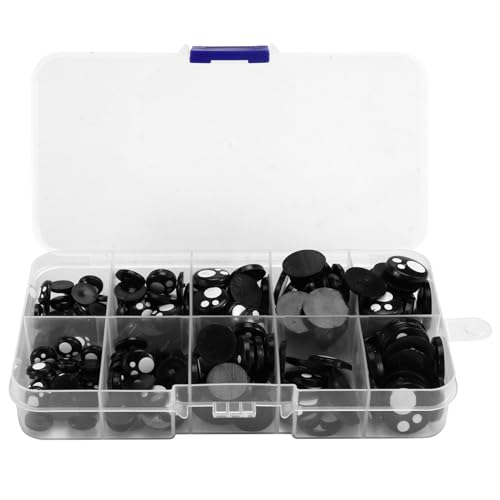 Trisoye 180 Stück Spielzeugaugen, 8 Mm, 10 Mm, 12 Mm, 14 Mm, 16 Mm, 3D, Komische, Runde Glitzer-Spielzeugaugen für DIY-Puppenaugen, Puppenzubehör Trisoye 180 Stück Spielzeugaugen, 8 Mm, 10 Mm, 12 Mm, 14 Mm, 16 Mm, 3D, Komische, Runde Glitzer-Spielzeugaugen für DIY-Puppenaugen, Puppenzubehör von Trisoye