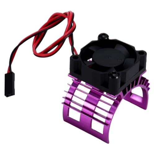 Trisoye RC Car 540 550 3650 3660 3665 Bürstenloser Elektromotor Abdeckung Kühlkörper Lüfter für 124017 124016 Teile Lila von Trisoye