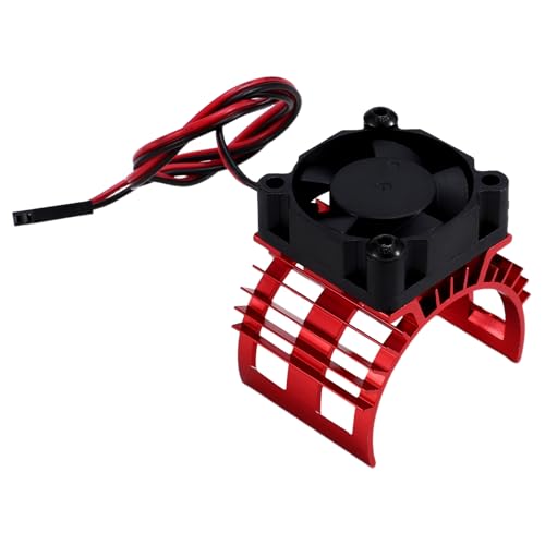 Trisoye RC Car 540 550 3650 3660 3665 Bürstenloser Elektromotor Abdeckung Kühlkörper Lüfter für 124017 124016 Teile Rot von Trisoye
