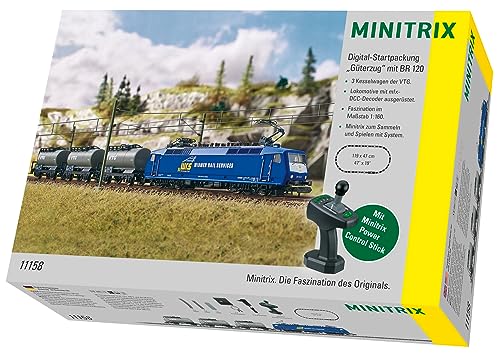 MiniTrix 11158 N Digital Starter Kit Güterzug mit WRS Serie 120 von Trix