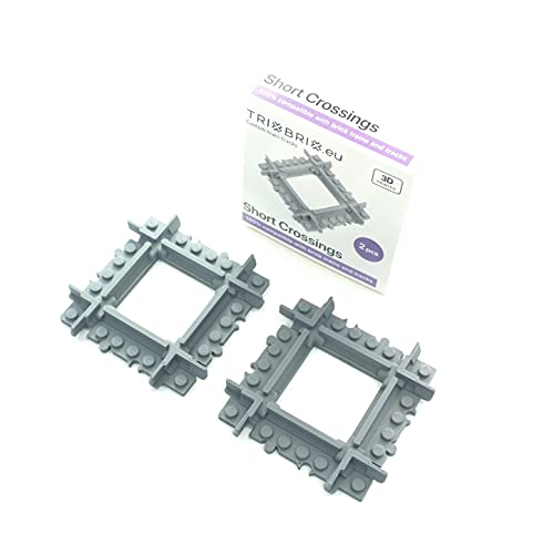 Crossings 2X 90deg Short Version Compatible with Lego City Train Sets 60197 60198 10277 60205 60238 60337 von Trixbrix.eu