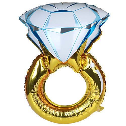 TRIXES 80 cm x 60 cm großer Ringballon – Verlobungsfeier, Jahrestag, Valnetines-Hochzeit, Junggesellenabschied, Junggesellenabschied – Gold und Blau TRIXES 80 cm x 60 cm großer Ringballon – Verlobungsfeier, Jahrestag, Valnetines-Hochzeit, Junggesellenabschied, Junggesellenabschied – Gold und Blau von TRIXES