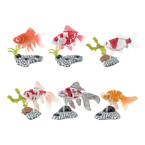 Trochate Künstlicher Schwimmender Fisch - 6 Künstliche Fische Als Deko | Schwimmendes Spielzeug Mit Basis Für Teich Aquarium Wohnzimmer Badezimmer Nachttisch Dekoration Trochate Künstlicher Schwimmender Fisch - 6 Künstliche Fische Als Deko | Schwimmendes Spielzeug Mit Basis Für Teich Aquarium Wohnzimmer Badezimmer Nachttisch Dekoration von Trochate