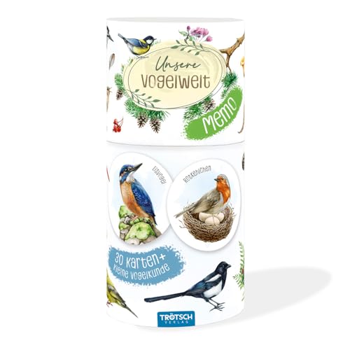 TRÖTSCH - Spiel Unsere Vogelwelt Memo: Kartenspiel Gedächtnisspiel (Ab 4 Jahren) von TROTSCH