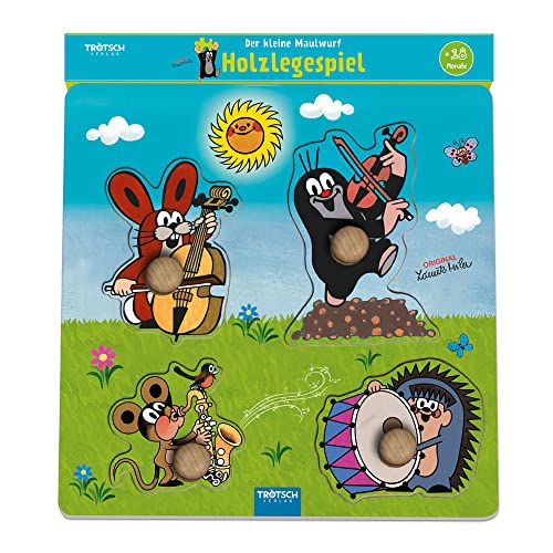 Trötsch Der kleine Maulwurf Holzlegespiel Musikanten: Holzspiel Puzzle von Trötsch Verlag GmbH