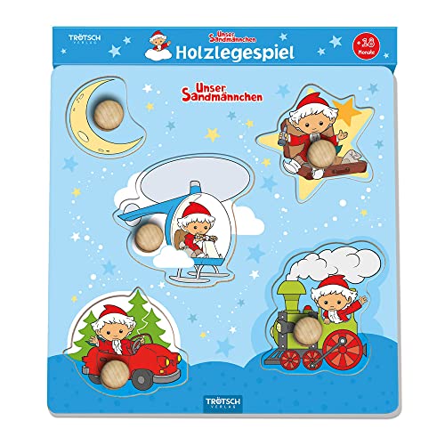 Trötsch Unser Sandmännchen Holzlegespiel Fahrzeuge: Spielen Holzspielzeug Geschenk Gechenkidee Kleinkinderspielzeug Kleinkinder 18 Monate Trötsch Unser Sandmännchen Holzlegespiel Fahrzeuge: Spielen Holzspielzeug Geschenk Gechenkidee Kleinkinderspielzeug Kleinkinder 18 Monate von TROTSCH