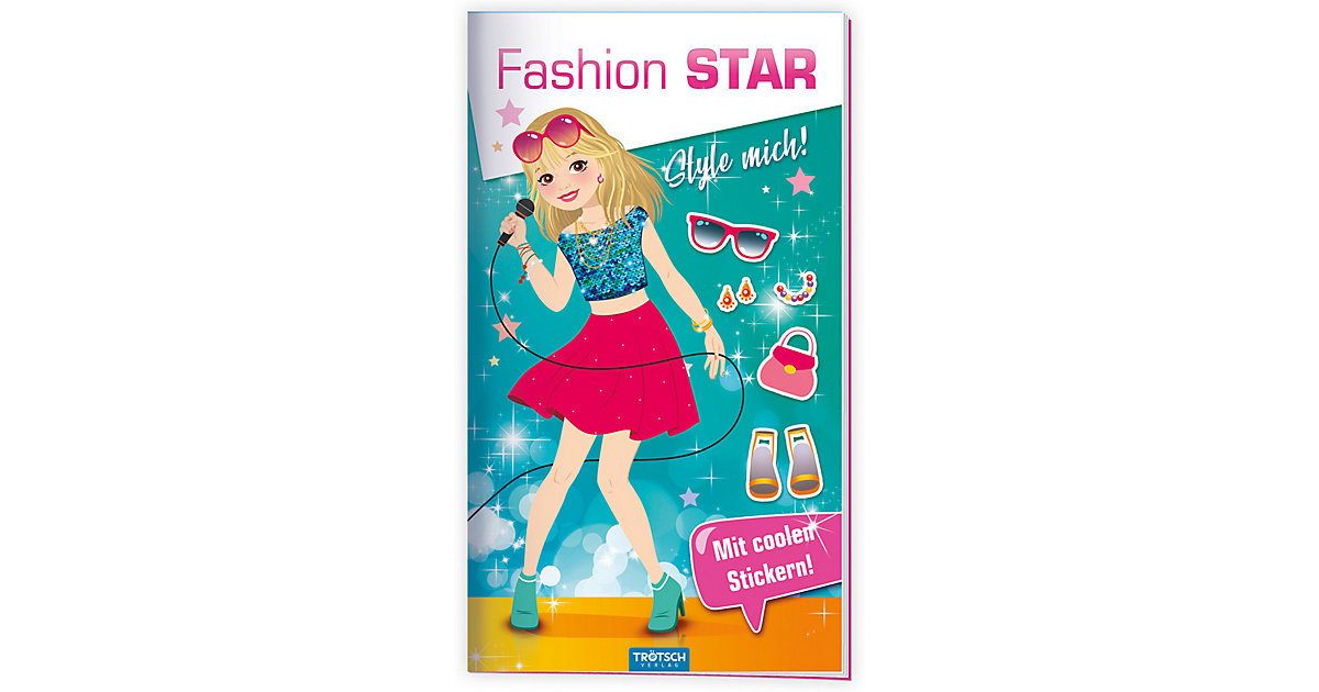 Buch - Trötsch Malbuch Stickermalbuch Fashion-Star Popstar von Trötsch Verlag