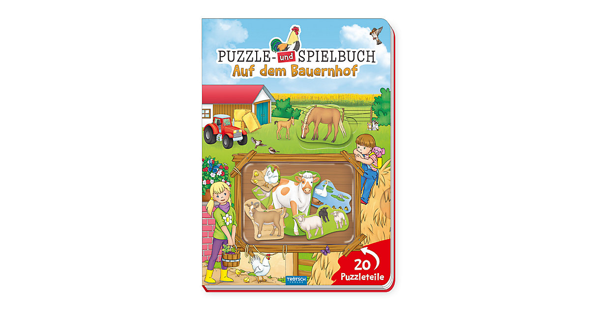 Buch - Trötsch Puzzle- und Spielbuch Auf dem Bauernhof von Trötsch Verlag