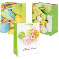 TRÖTSCH Geschenktasche Ostern mit Glitzer 23x18x9cm sortiert von Trötsch