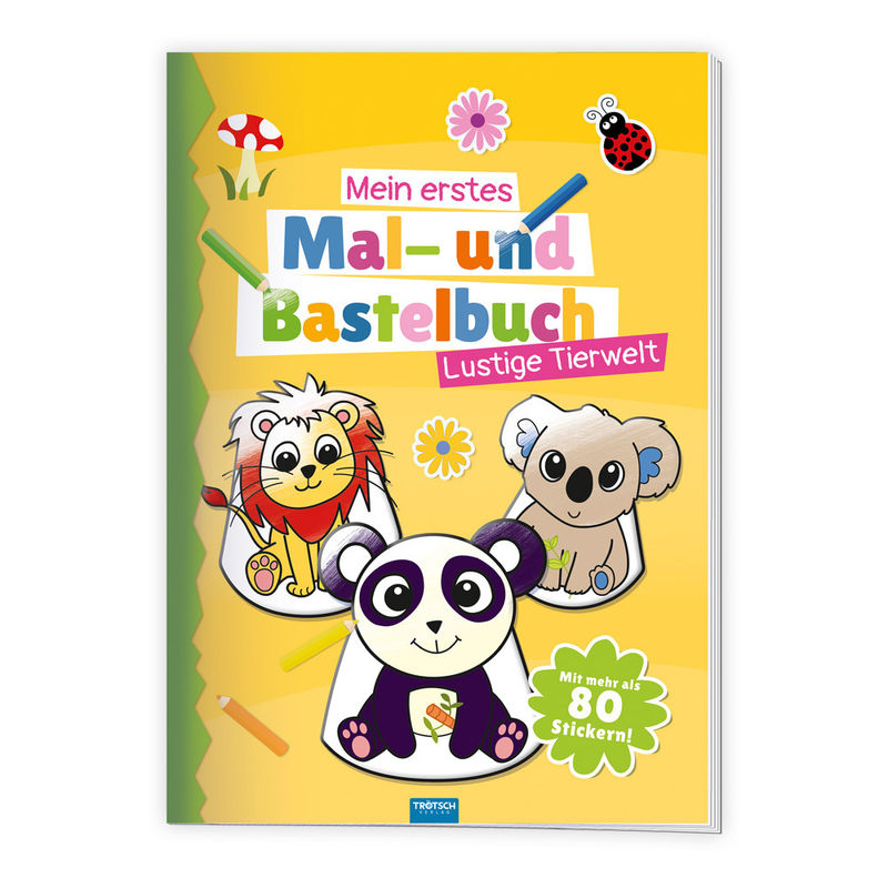 Trötsch Malbuch Bastelbuch Mein erstes Mal- und Bastelbuch Lustige Tierwelt von Trötsch
