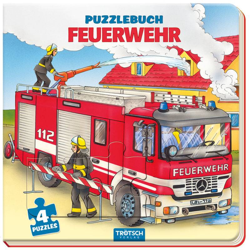 Trötsch Pappenbuch Puzzlebuch Feuerwehr von Trötsch