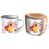 Trötsch Unser Sandmännchen Emaille Becher Tasse Schnatterinchen von Trötsch