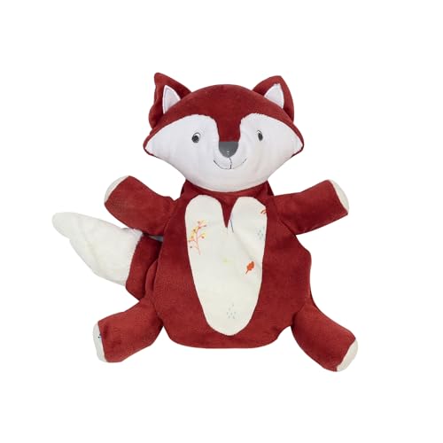 Trois Kilos Sept - Plüschpuppe Fuchs für Babys – Geburt – Terracotta – Weiß – Motiv Felder – 30 cm von Trois Kilos Sept