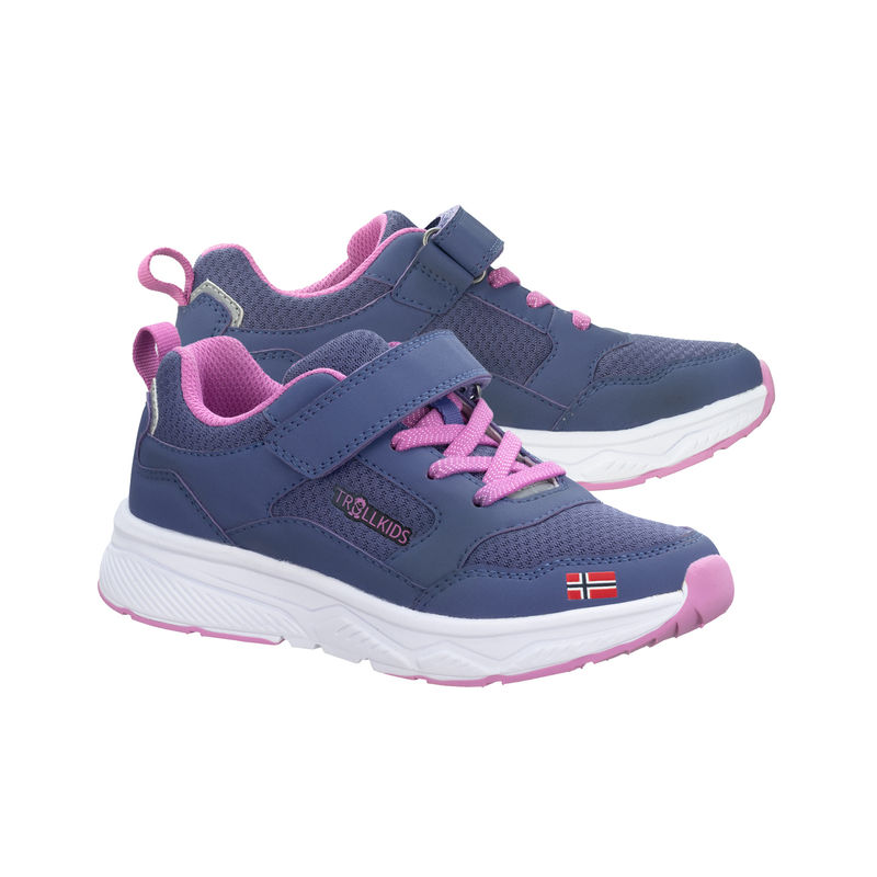 Sneaker HAUGESUND in violet blue/mallow pink von Trollkids