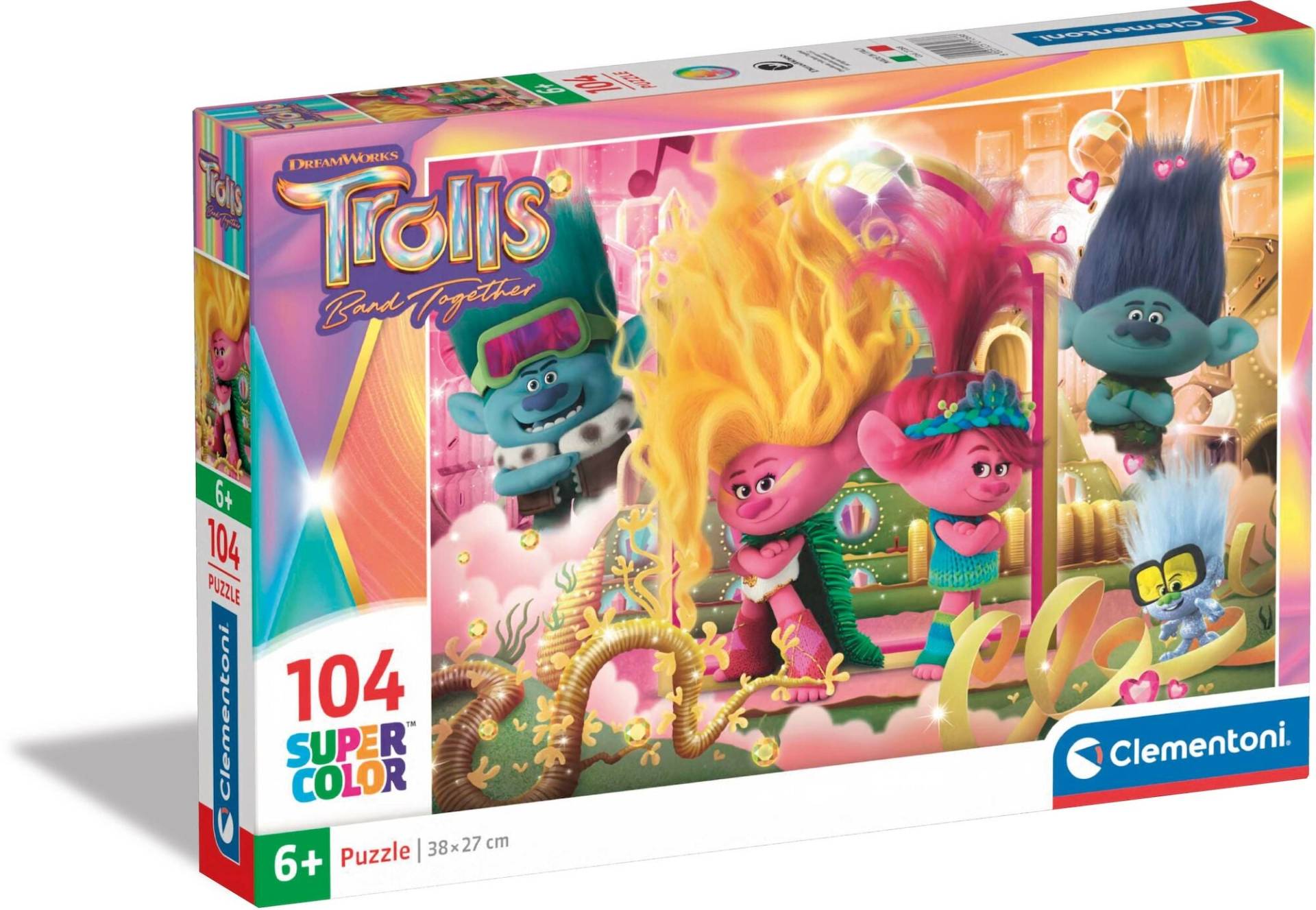 Clementoni Super Color Trolls Puzzle 104 Teile von Trolls