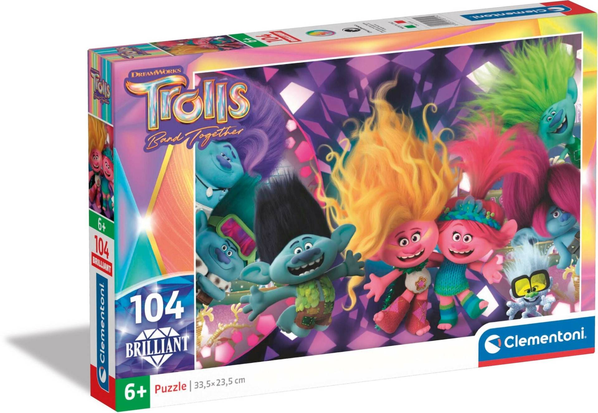 Clementoni Trolls Brilliant Puzzle 104 Teile von Trolls