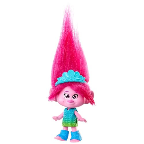 Mattel DREAMWORKS TROLLS Gemeinsam Stark – Königin Poppy, Viva, Branch, Guy Diamond mit Tiny Diamond, Plüschhaar, Mode zum Ausziehen, 5 bewegliche Gelenke, für Kinder ab 3 Jahren, HNF06 von Mattel